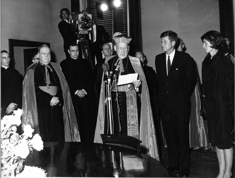 July 2, 1963 - Cardinal Cushing, JFK, O'Connor at NAC - Credit Felici.jpg