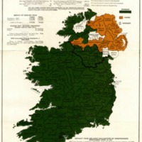 Map of the Irish Republic Showing Result of General Election